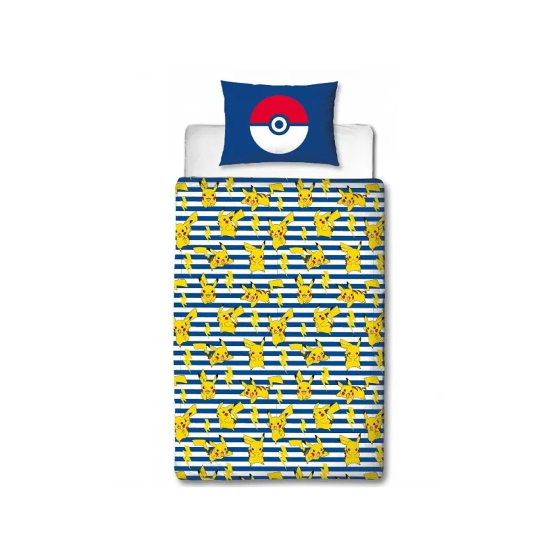 Oboustranné bavlněné povlečení POKEMON Pikatchu, 140/200+70/90, POK605BL Oboustranné bavlněné povlečení POKEMON Pikatchu, 140/200+70/90, POK605BL