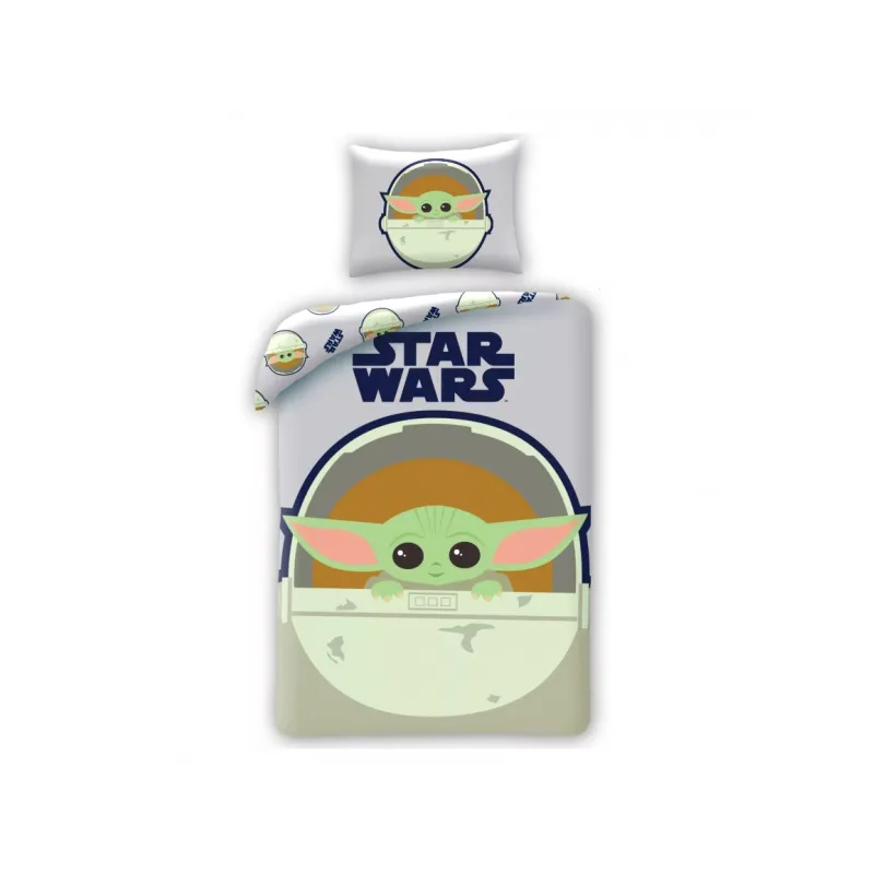 Oboustranné bavlněné povlečení STAR WARS Baby Yoda, 140/200+70/90, STM1526BL Oboustranné bavlněné povlečení STAR WARS Baby Yoda, 140/200+70/90, STM1526BL