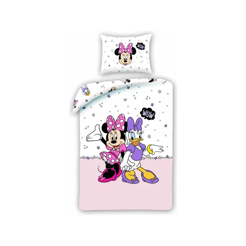 Obojstranné bavlnené obliečky MINNIE MOUSE, 140/200+70/90, MN380BL