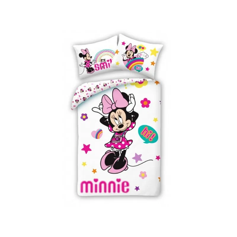 Obojstranné bavlnené obliečky MINNIE MOUSE, 140/200+70/90, MN1967BL