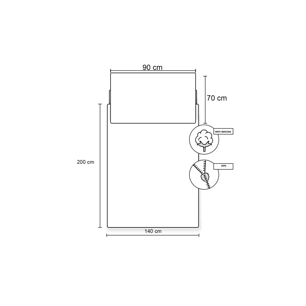 Obojstranné bavlnené obliečky Halantex  RAINBOW HIGH, 140/200+70/90, RBH1802BL