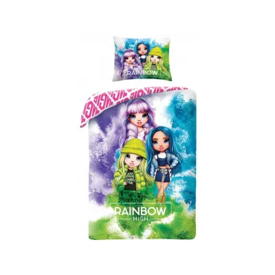 Oboustranné bavlněné povlečení RAINBOW HIGH, 140/200+70/90, RBH1802BL