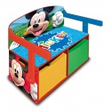 Detský drevený nábytok 3v1 MICKEY MOUSE (Lavička, Box na hračky, Stolík), WD14006