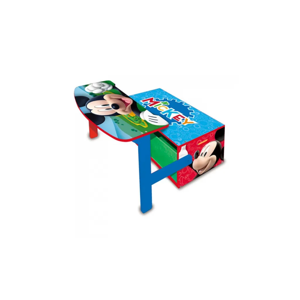 Detský drevený nábytok 3v1 MICKEY MOUSE (Lavička, Box na hračky, Stolík), WD14006
