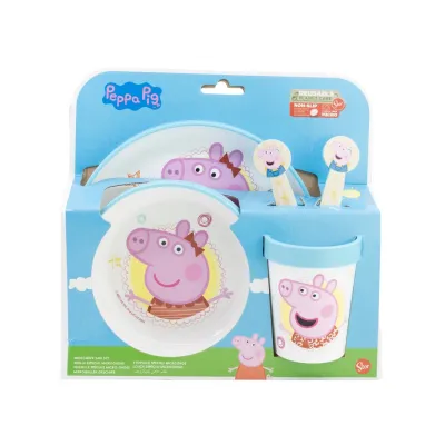 detsky-plastovy-riad-peppa-pig-tanier-miska-pohar-pribor-41205