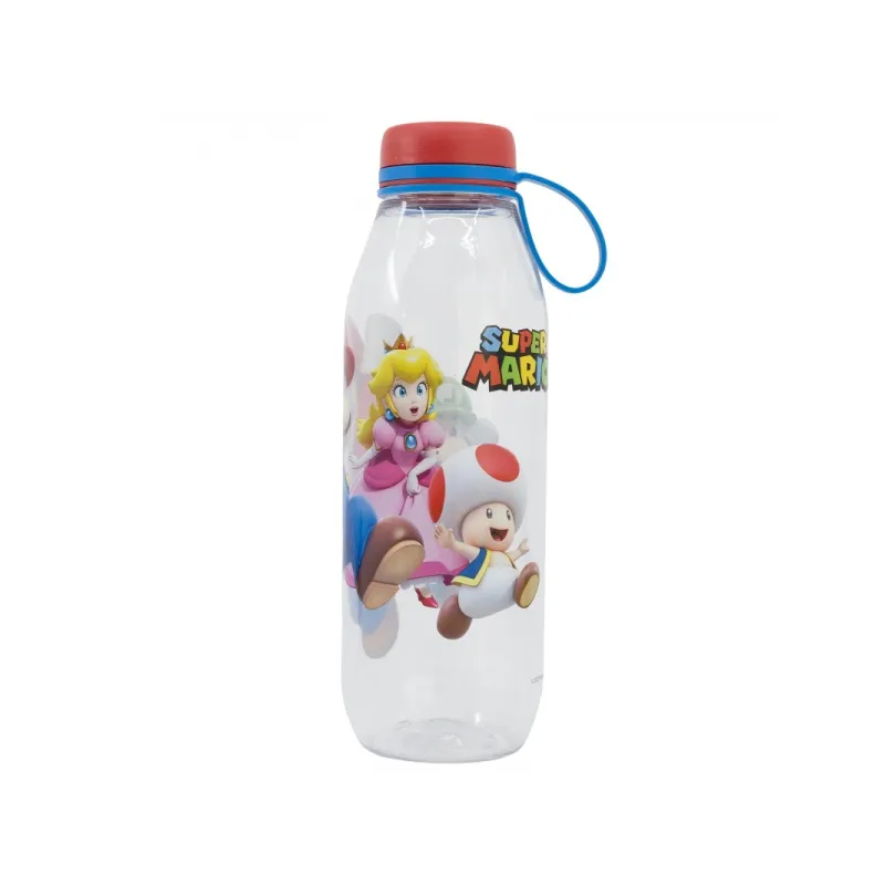 Plastová fľaša so silikónovým pútkom Super Mario, 650ml, 21486 Plastová fľaša so silikónovým pútkom Super Mario, 650ml, 21486
