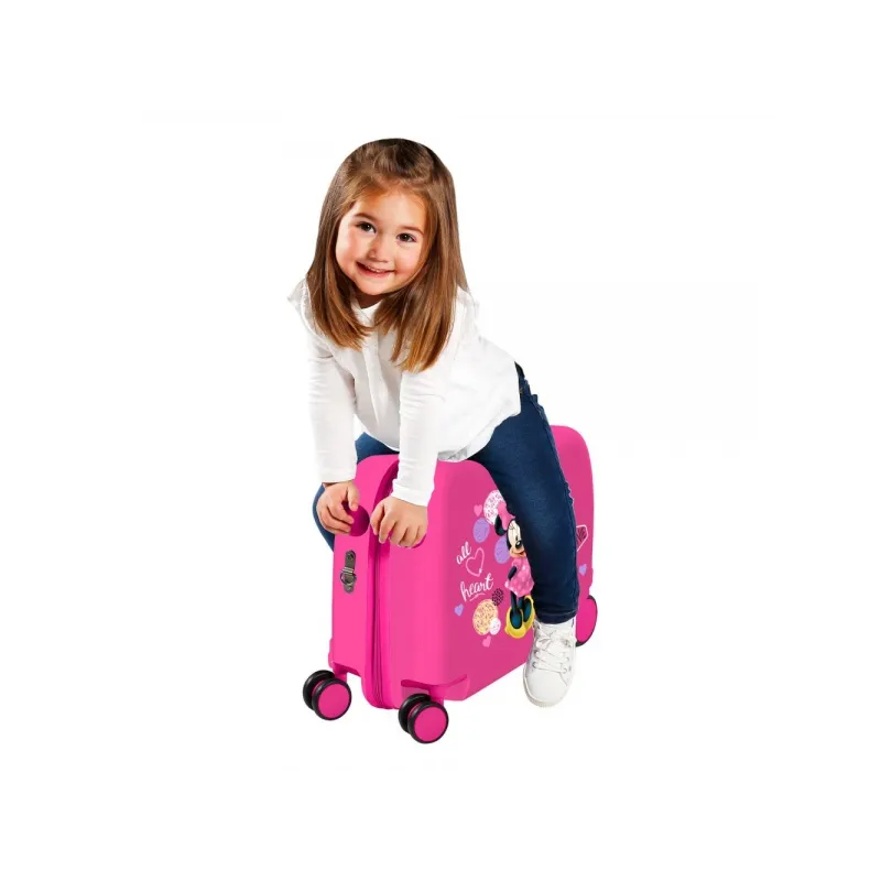 Detský cestovný kufor na kolieskach / odrážadlo MINNIE MOUSE Heart, 34L, 2059821