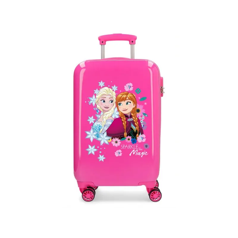 Luxusní dětský ABS cestovní kufr DISNEY FROZEN Sparkle Pink, 55x38x20cm, 34L, 2421431