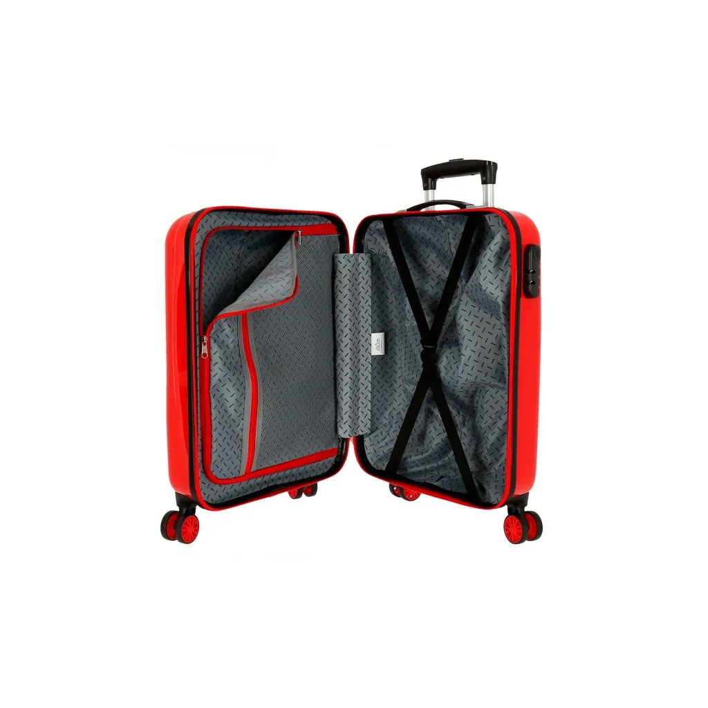 Luxusný detský ABS cestovný kufor DISNEY CARS Rusteeze Red – 34L, 55x38x20 cm