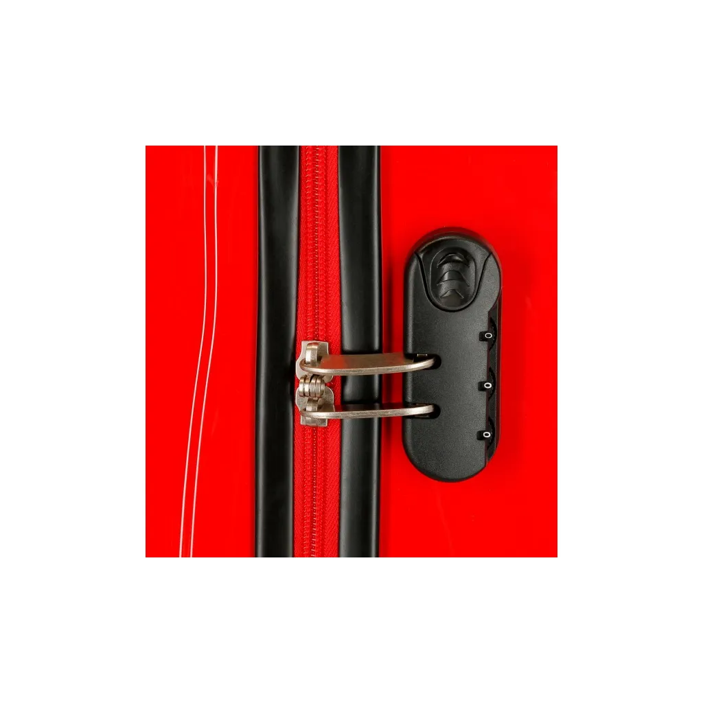 Luxusný detský ABS cestovný kufor DISNEY CARS Rusteeze Red – 34L, 55x38x20 cm