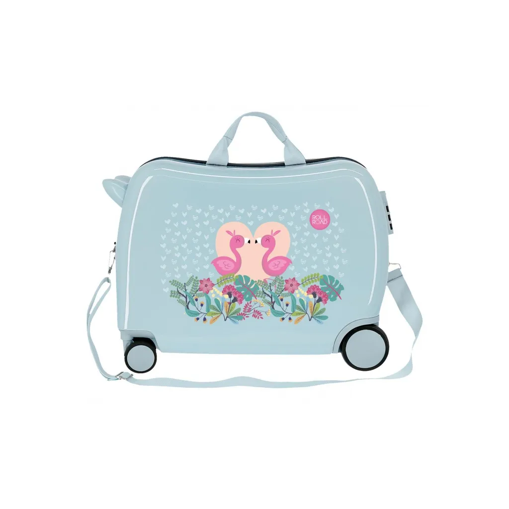 ROLL ROAD Pelikan Love – detský cestovný kufor / odrážadlo 34L