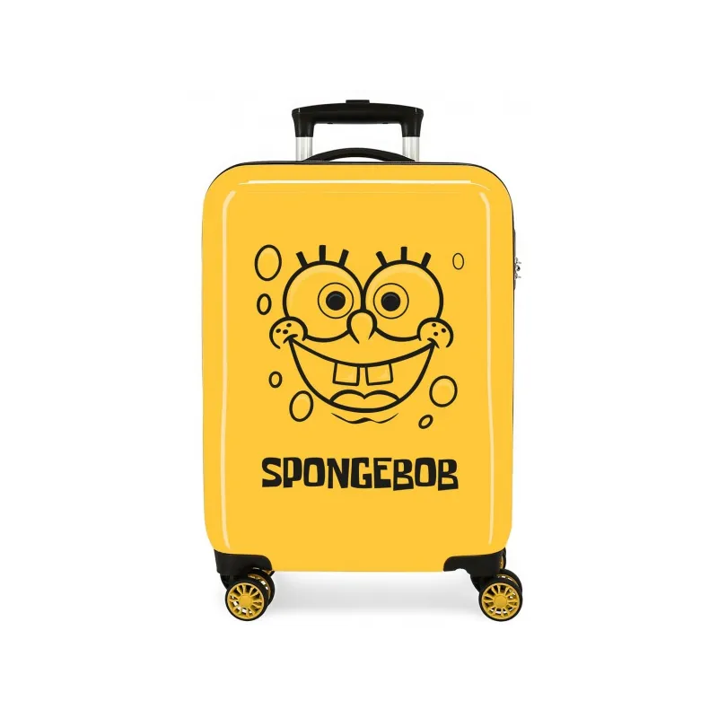 Luxusný ABS cestovný kufor SPONGEBOB Yellow, 55x38x20cm, 34L, 2771721 Luxusný ABS cestovný kufor SPONGEBOB Yellow, 55x38x20cm, 34L, 2771721