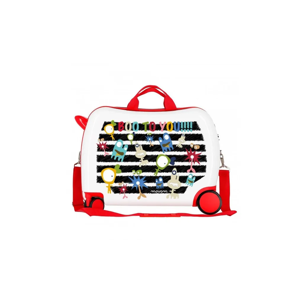 Dětský cestovní kufr na kolečkách / odrážedlo HAPPY TRAVEL Strašidýlka, 3729866