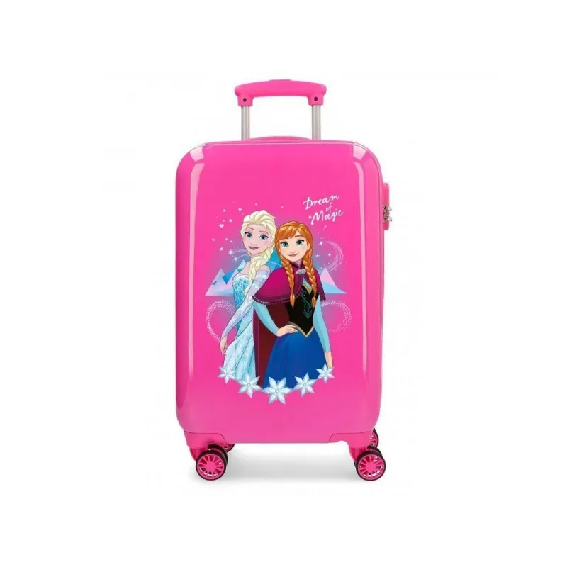 Luxusný detský ABS cestovný kufor DISNEY FROZEN Fuchsia, 55x34x20cm, 33L, 4721431