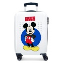 Luxusní dětský ABS cestovní kufr MICKEY MOUSE White, 55x38x20cm, 34L, 4681762