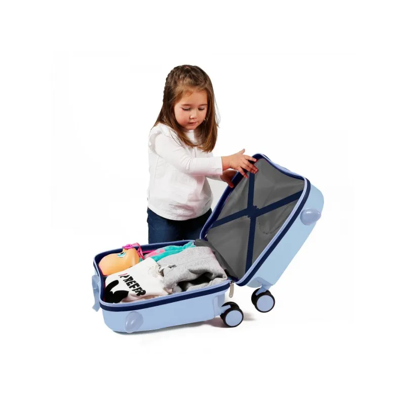 Dětský cestovní kufr na kolečkách / odrážedlo DISNEY FROZEN Blue, 34L, 4019821