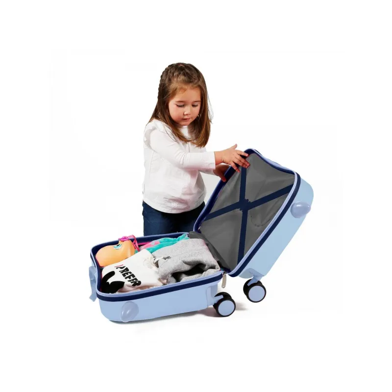 Detský cestovný kufor na kolieskach / odrážadlo DISNEY FROZEN Blue, 34L, 4019821