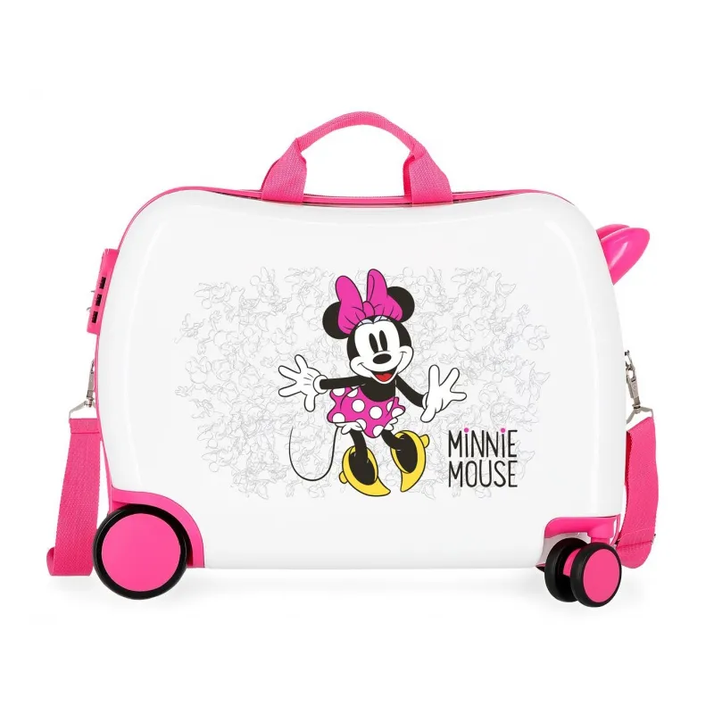 Detský cestovný kufor na kolieskach / odrážadlo MINNIE MOUSE, 34L, 4689864