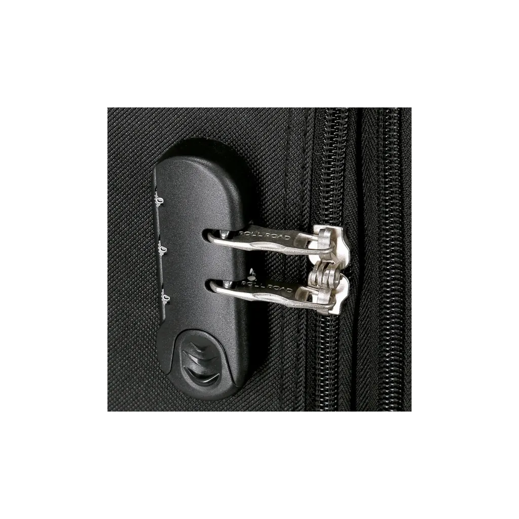 Textilní cestovní kufr ROLL ROAD ROYCE Black/Černý, 66x43x26cm, 64L, 5019221 (medium)