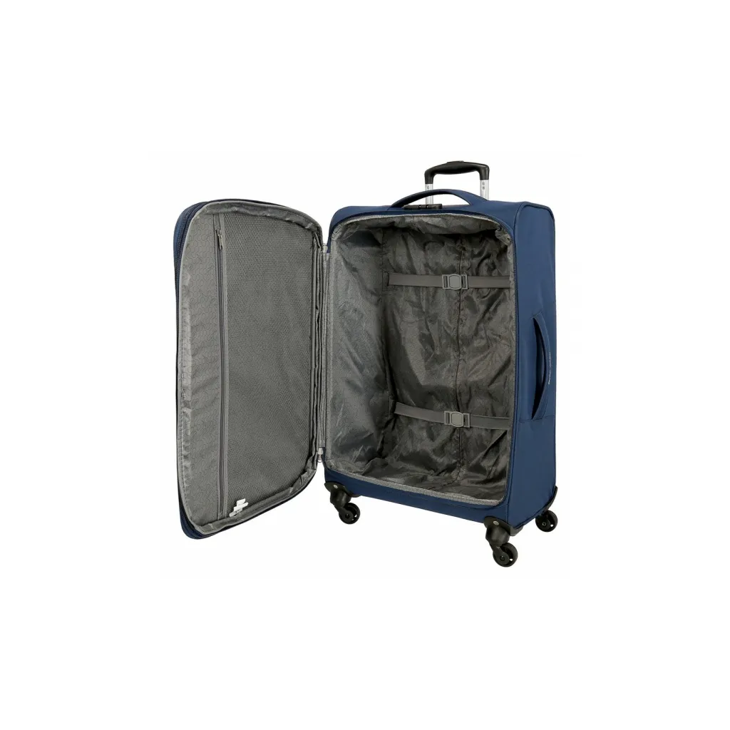 Textilní cestovní kufr ROLL ROAD ROYCE Blue / Modrý, 66x43x26cm, 64L, 5019223 (medium)