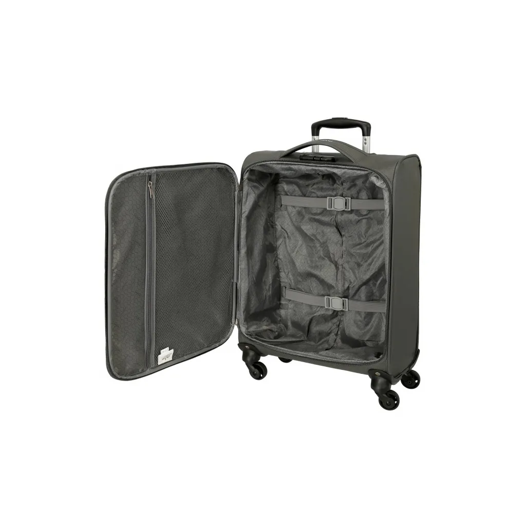 Príručný textilný kufor Roll Road Royce Grey 55x40x20 cm 39L – kabínová batožina do lietadla