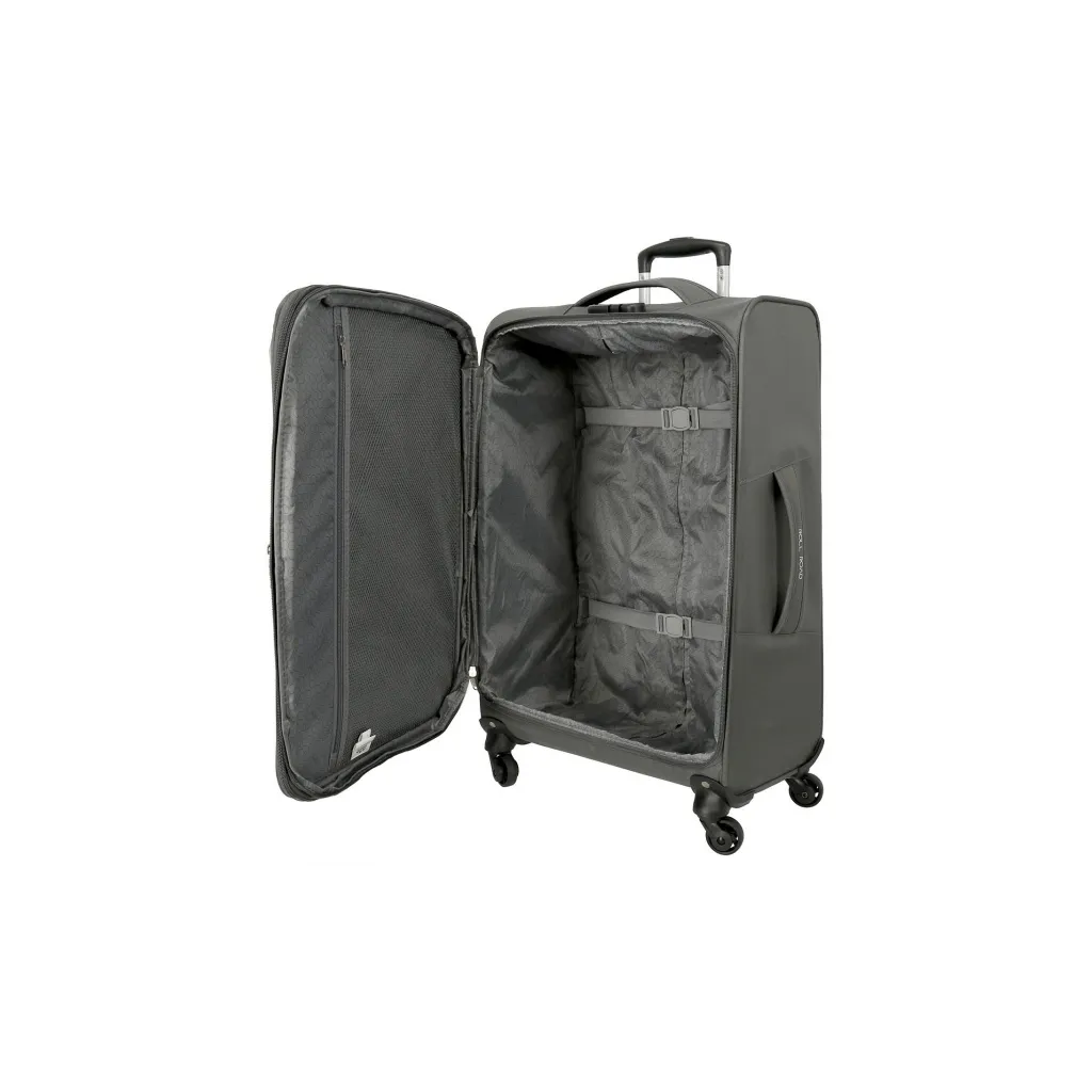 Sada textilních cestovních kufrů ROLL ROAD ROYCE Grey / Šedá, 55-66-76cm, 5019422