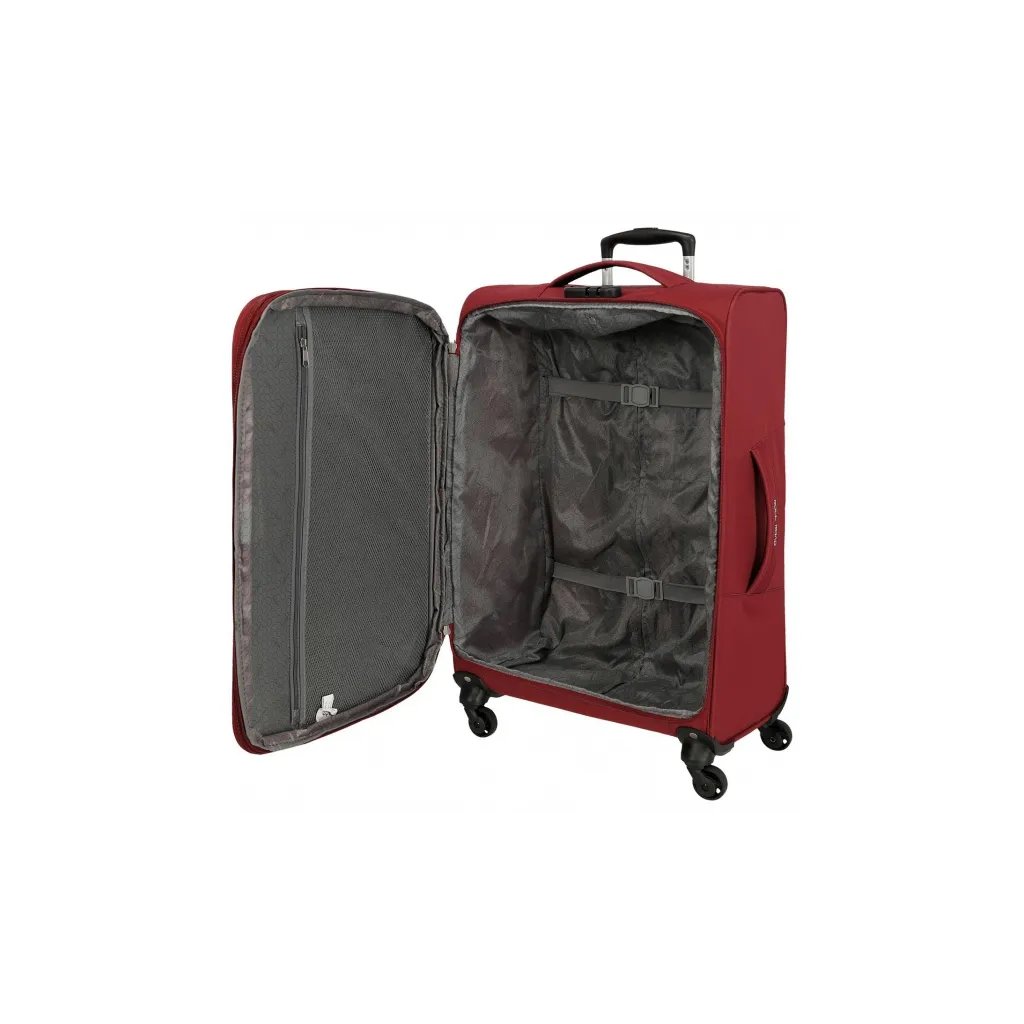 Sada textilných cestovných kufrov ROLL ROAD ROYCE Red / Červená, 55-66-76cm, 5019424