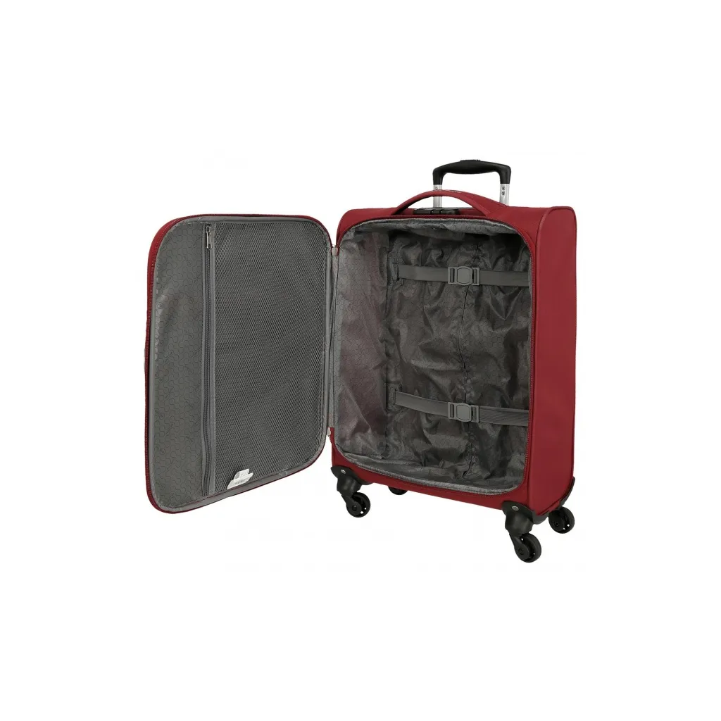 Sada textilních cestovních kufrů ROLL ROAD ROYCE Red / Červená, 55-66-76cm, 5019424