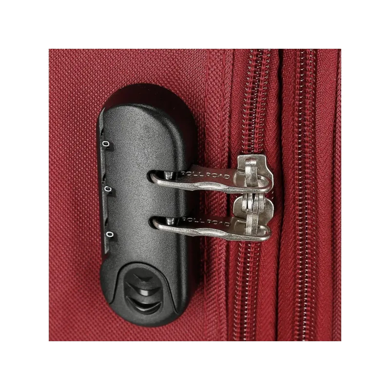 Sada textilných cestovných kufrov ROLL ROAD ROYCE Red / Červená, 55-66-76cm, 5019424 Sada textilných cestovných kufrov ROLL ROAD ROYCE Red / Červená, 55-66-76cm, 5019424