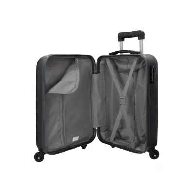 OLL ROAD Flex Black, ABS Cestovný kufor, 55x38x20cm, 35L – čierny kufor OLL ROAD Flex Black, ABS Cestovný kufor, 55x38x20cm, 35L – čierny kufor