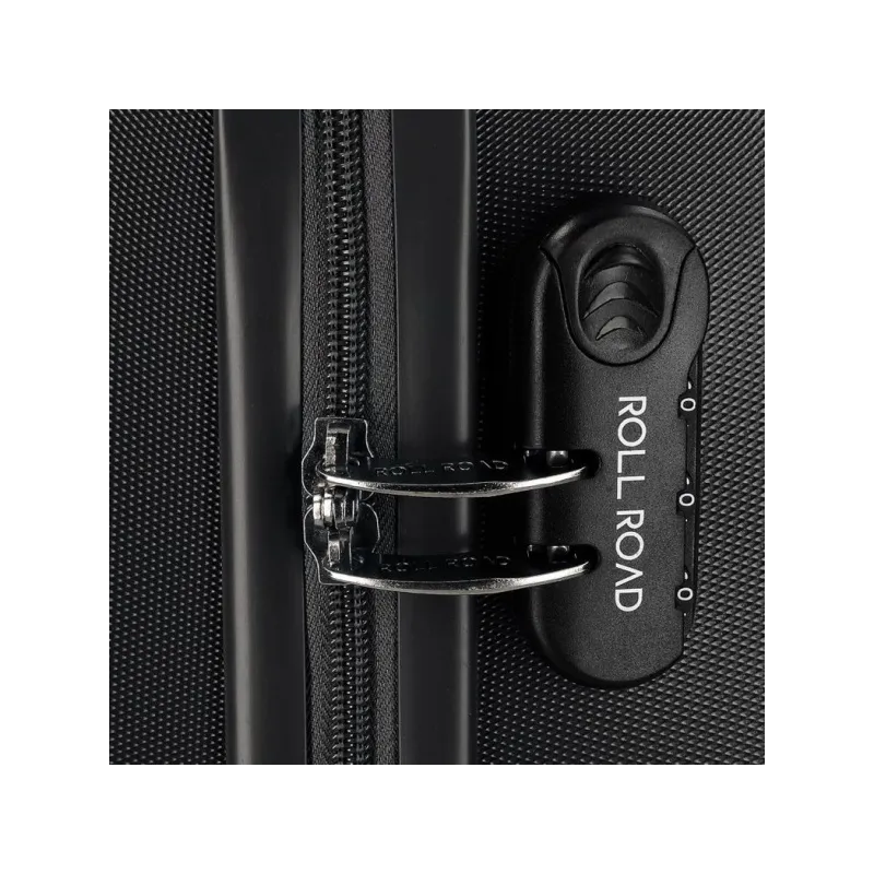OLL ROAD Flex Black, ABS Cestovný kufor, 55x38x20cm, 35L – čierny kufor OLL ROAD Flex Black, ABS Cestovný kufor, 55x38x20cm, 35L – čierny kufor