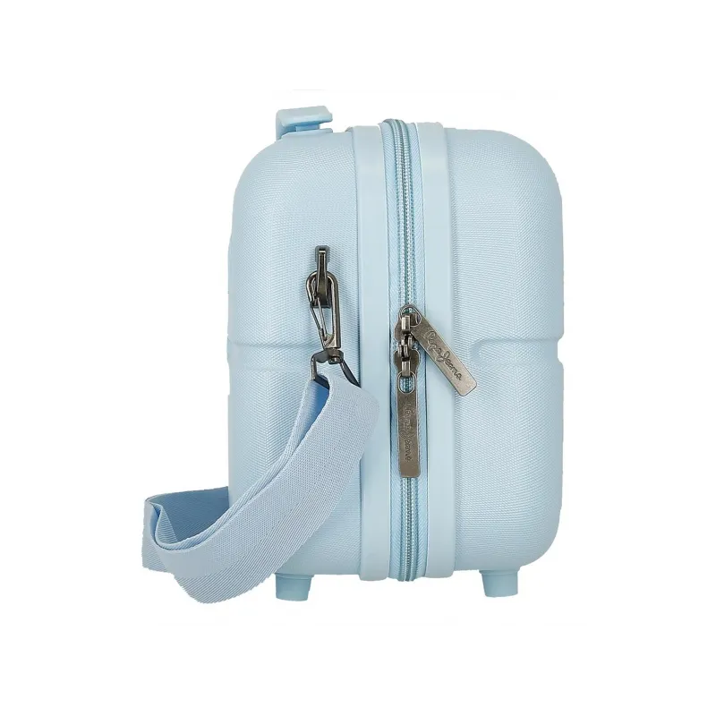 ABS Cestovní kosmetický kufřík PEPE JEANS ACCENT Azul, 21x29x15cm, 9L, 7693934