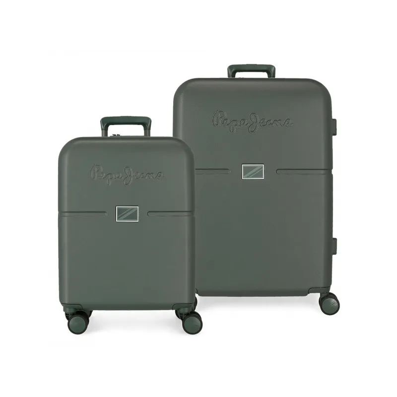 Sada luxusných ABS cestovných kufrov 70cm/55cm PEPE JEANS ACCENT Verde, 7699533 Sada luxusných ABS cestovných kufrov 70cm/55cm PEPE JEANS ACCENT Verde, 7699533