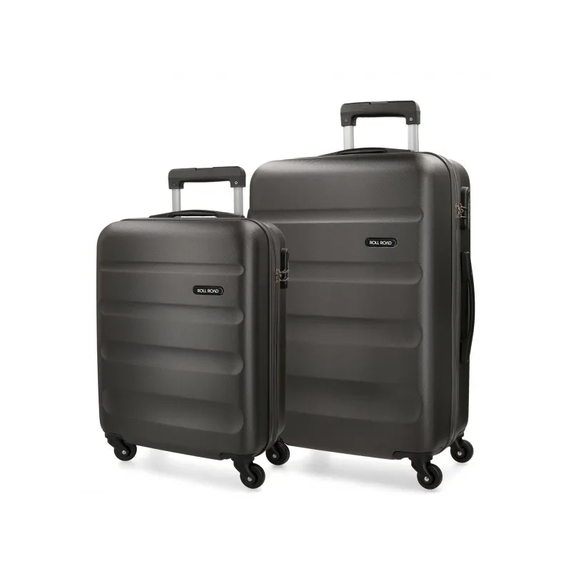Sada ABS cestovních kufrů ROLL ROAD FLEX Black/Antracita, 55-65cm, 5849561 Sada ABS cestovních kufrů ROLL ROAD FLEX Black/Antracita, 55-65cm, 5849561