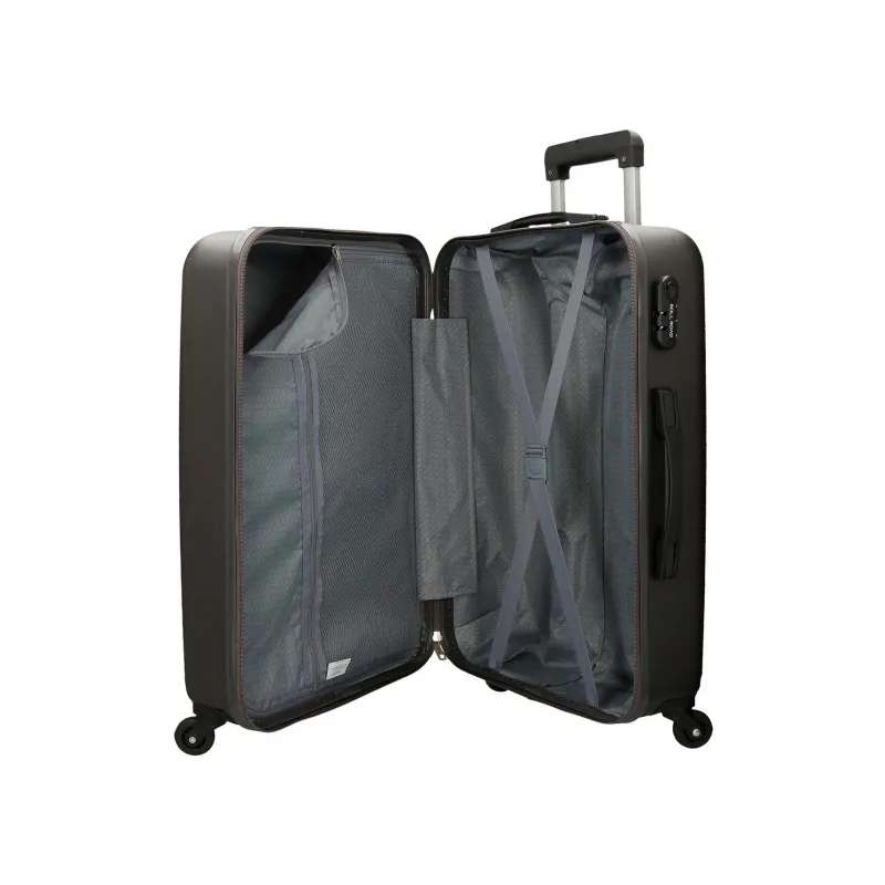 Sada ABS cestovních kufrů ROLL ROAD FLEX Black/Antracita, 55-65cm, 5849561 Sada ABS cestovních kufrů ROLL ROAD FLEX Black/Antracita, 55-65cm, 5849561