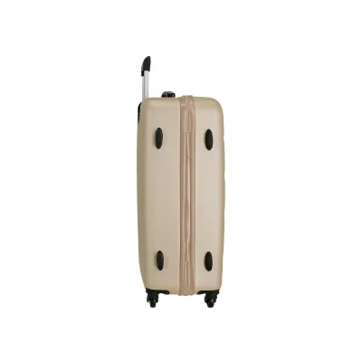 ROLL ROAD Flex Champagne, ABS Cestovný kufor 65x46x23cm, 56L – stredný kufor s otočnými kolieskami a číselným zámkom ROLL ROAD Flex Champagne, ABS Cestovný kufor 65x46x23cm, 56L – stredný kufor s otočnými kolieskami a číselným zámkom