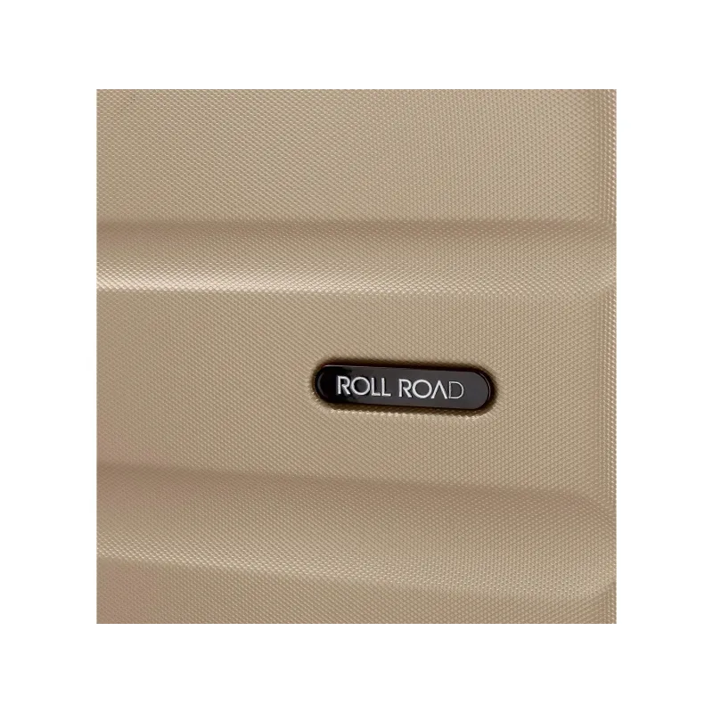 ROLL ROAD Flex Champagne, ABS Cestovný kufor 65x46x23cm, 56L – stredný kufor s otočnými kolieskami a číselným zámkom ROLL ROAD Flex Champagne, ABS Cestovný kufor 65x46x23cm, 56L – stredný kufor s otočnými kolieskami a číselným zámkom