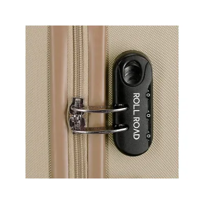 ROLL ROAD Flex Champagne, ABS Cestovný kufor 65x46x23cm, 56L – stredný kufor s otočnými kolieskami a číselným zámkom ROLL ROAD Flex Champagne, ABS Cestovný kufor 65x46x23cm, 56L – stredný kufor s otočnými kolieskami a číselným zámkom