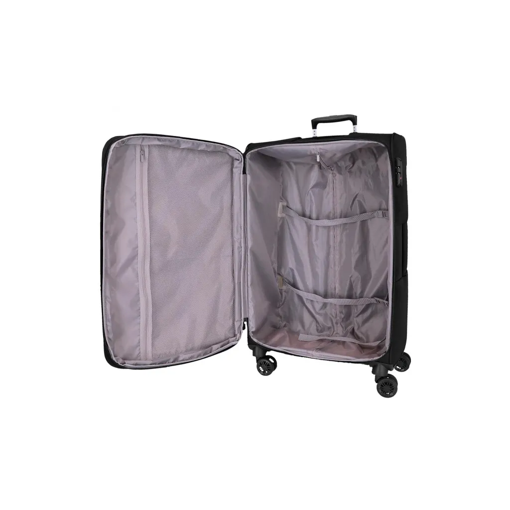 MOVOM Atlanta Black, Sada luxusných textilných cestovných kufrov, 77cm/66cm/55cm, 5318421