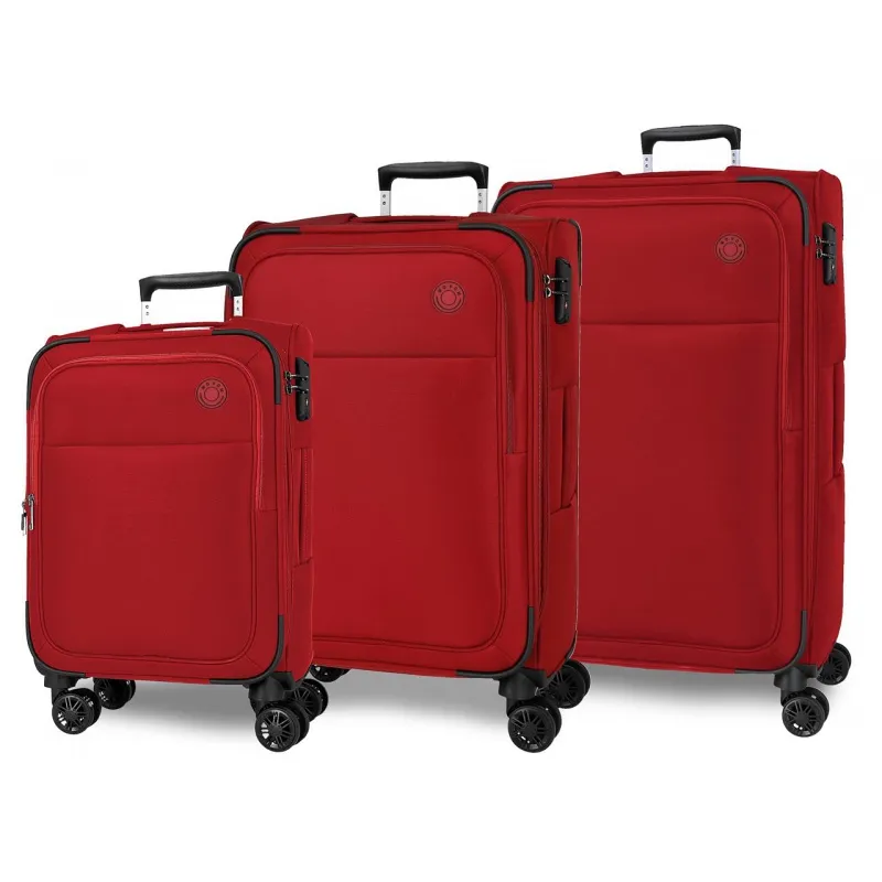 MOVEM Atlanta Red, Sada luxusních textilních cestovních kufrů, 77cm/66cm/55cm, 5318424