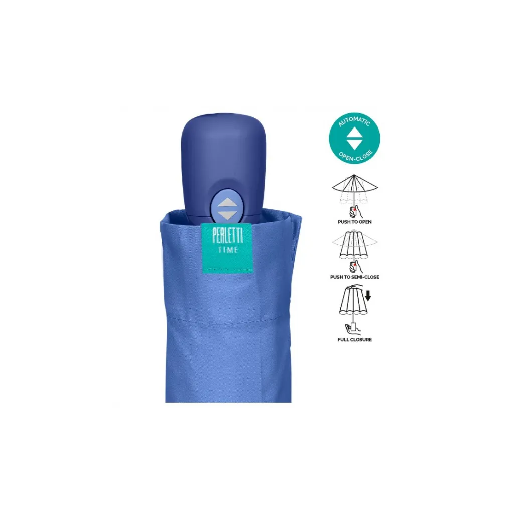 PERLETTI Dámský plnoautomatický deštník COLORINO / světle zelená, 26294