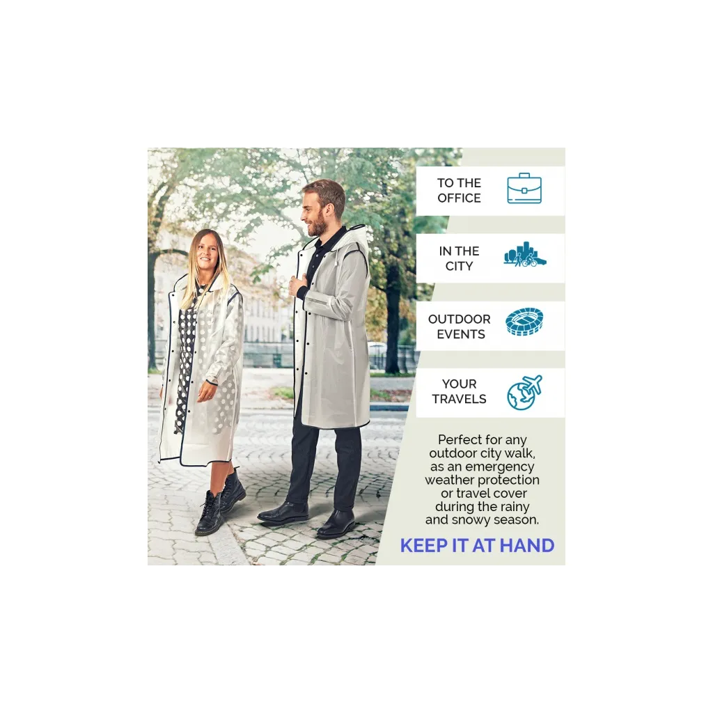 Kvalitní pánská pláštěnka Transparente Negro, vel. S M, 14211