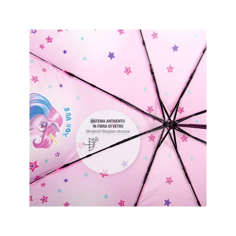 Skladací dáždnik Perletti Cool Kids UNICORN Stars, 15606