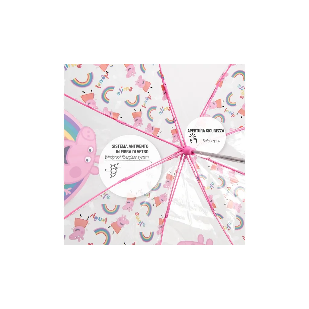 Dětský deštník PEPPA PIG Transparent, 75107
