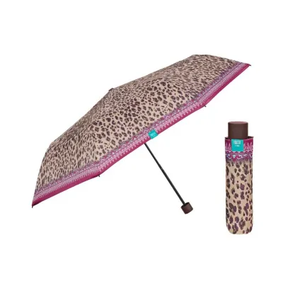 Time, Dámský skládací deštník Leopardato, 26328 Time, Dámský skládací deštník Leopardato, 26328