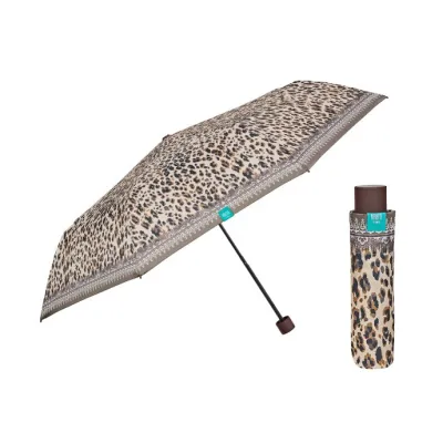 Time, Dámský skládací deštník Leopardato, 26328 Time, Dámský skládací deštník Leopardato, 26328