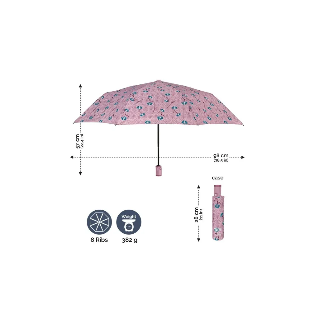 Technology, Dámský plnoautomatický deštník Fiori/starorůžová, 21776
