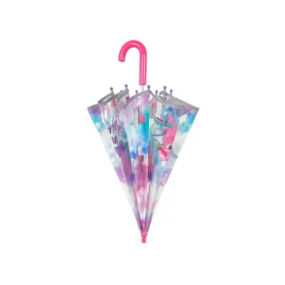 Detský reflexný dáždnik Perletti Cool Kids, Unicorn Transparent, 15581 Detský reflexný dáždnik Perletti Cool Kids, Unicorn Transparent, 15581