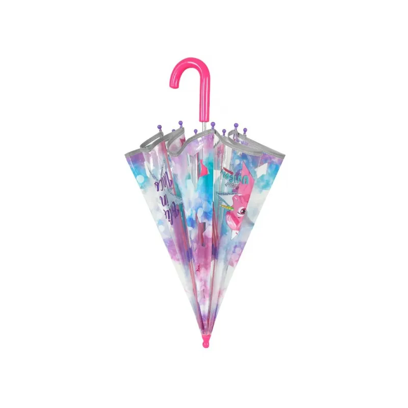 Detský reflexný dáždnik Perletti Cool Kids, Unicorn Transparent, 15581 Detský reflexný dáždnik Perletti Cool Kids, Unicorn Transparent, 15581