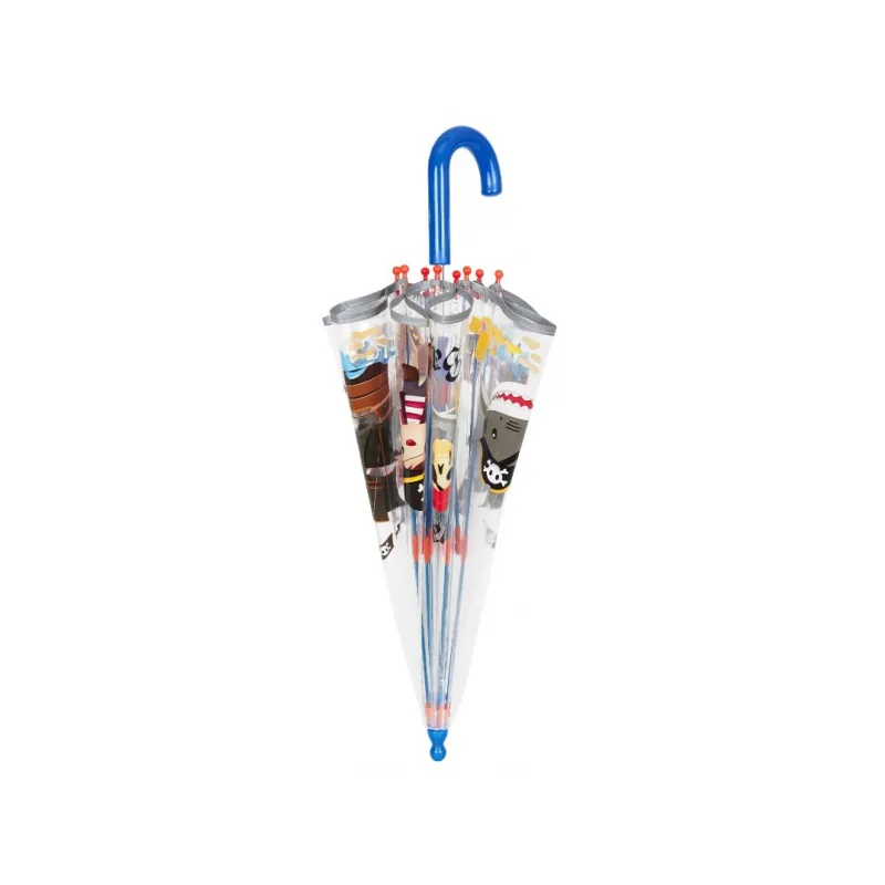 Cool Kids, Detský reflexný dáždnik Piráti Transparent, 15602 Cool Kids, Detský reflexný dáždnik Piráti Transparent, 15602